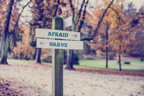 Coragem e medo via Shutterstock